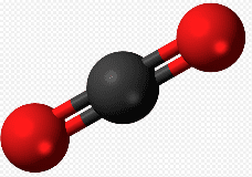 molecule of carbon dioxide ball and stick model