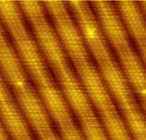 atom of gold - image by scanning tunneling microscope
