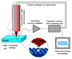 how does a scanning tunneling microscope work