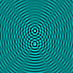 wave interference pattern, wave diffraction pattern